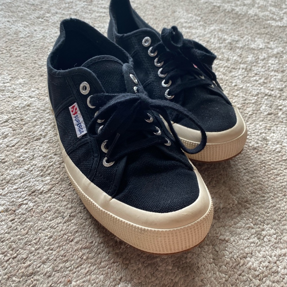 Superga Black Cotu Sneaker Women’s 9 - Picture 2 of 6
